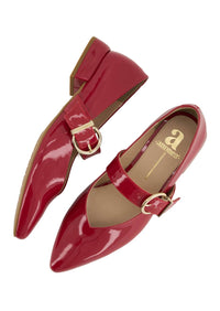 Andrea Women's Low Block Heel Shoes in red - women's shoe - view 4