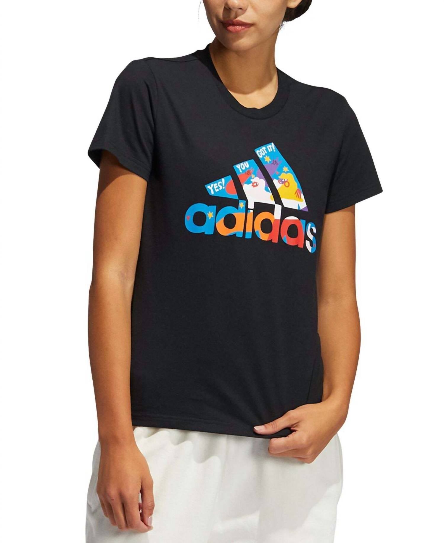 Adidas - Women's Activewear Cotton Printed-logo T-shirt