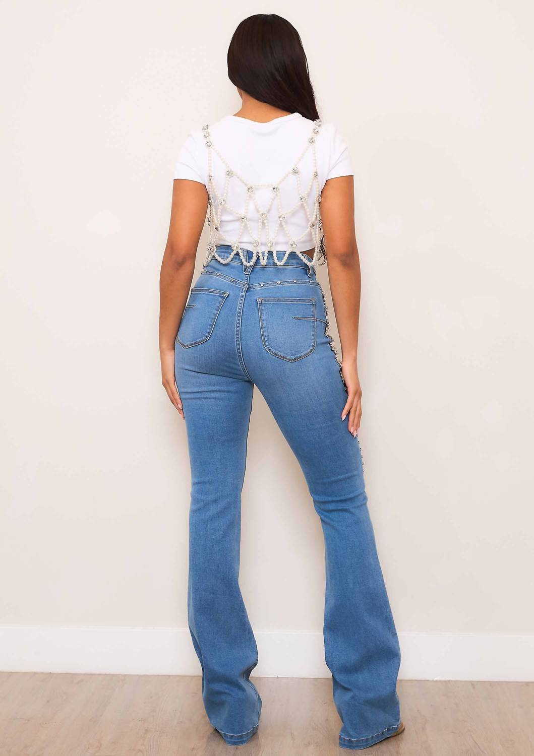 Vibrant M.I.U - Pearl Jewel Overlay Top