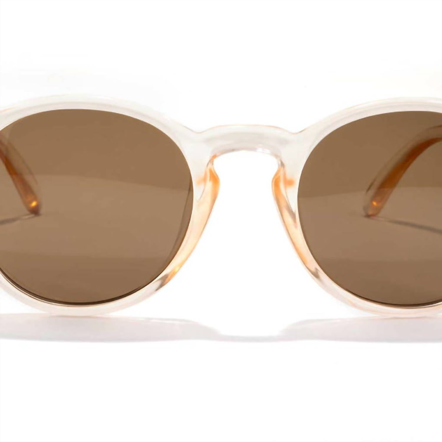 Sunski Women's Dipsea Round Sunglasses in champagne brown - women's accessory - view 4