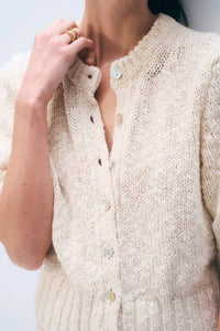 White + Warren - Marled Cotton Blend Top