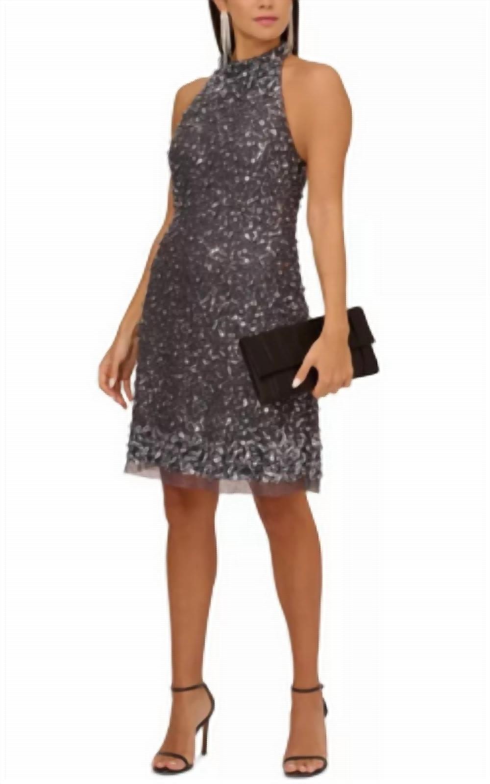 Aidan Mattox - Aidan By Adrianna Papell Fit&Flare Halter Dress