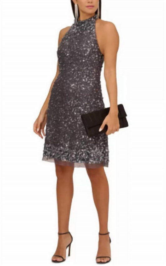 Aidan Mattox - Aidan By Adrianna Papell Fit&Flare Halter Dress