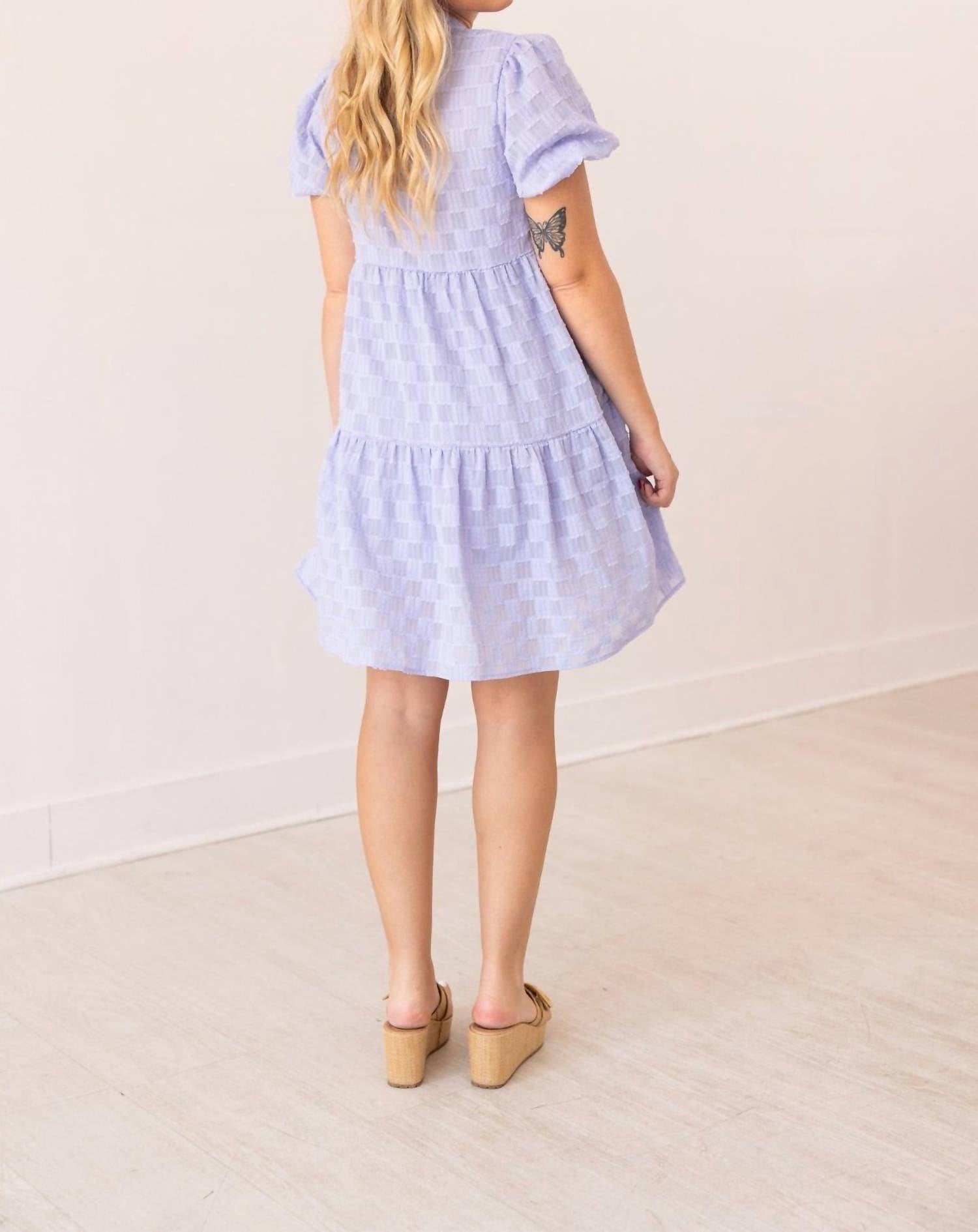 Southern Grace - V-neck Checkered Dress