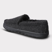Lamo Men's Classic Harrison Wool Slip-on Moccasin in black - men's loafer - view 6