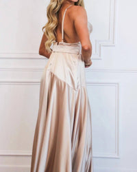 Luxxel - Milani Cowl Neck Satin Maxi Dress