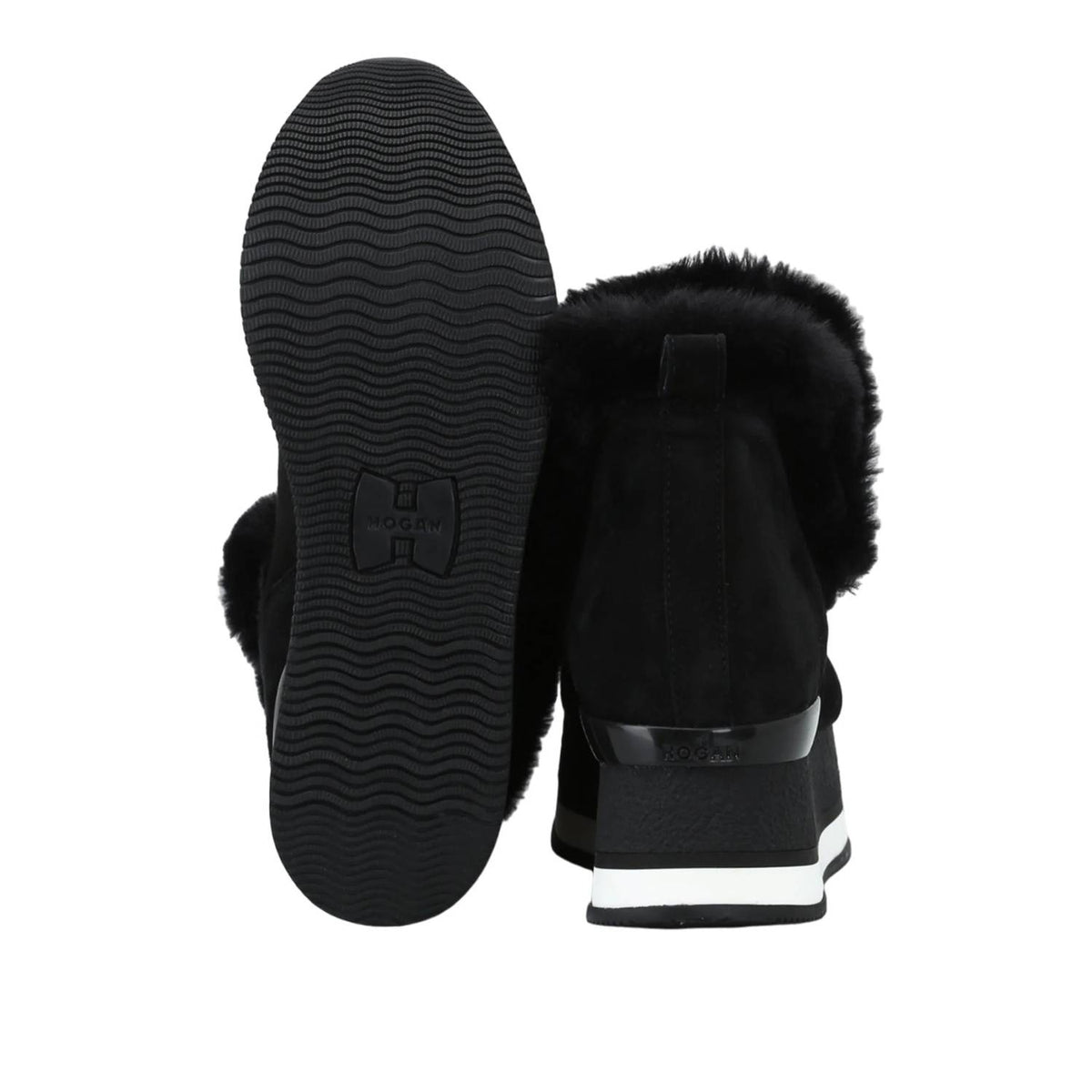 Hogan - Women's Faux Fur Trim Booties