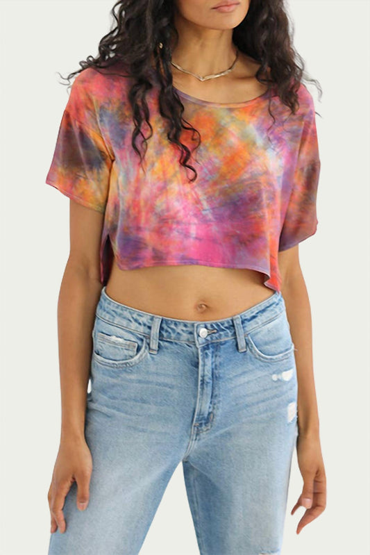 TIE-DYED SILK T-SHIRT