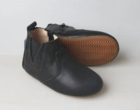 Little Love Bug Kid's Chelsea Moccasin Boots in black - kids' boots - detail view