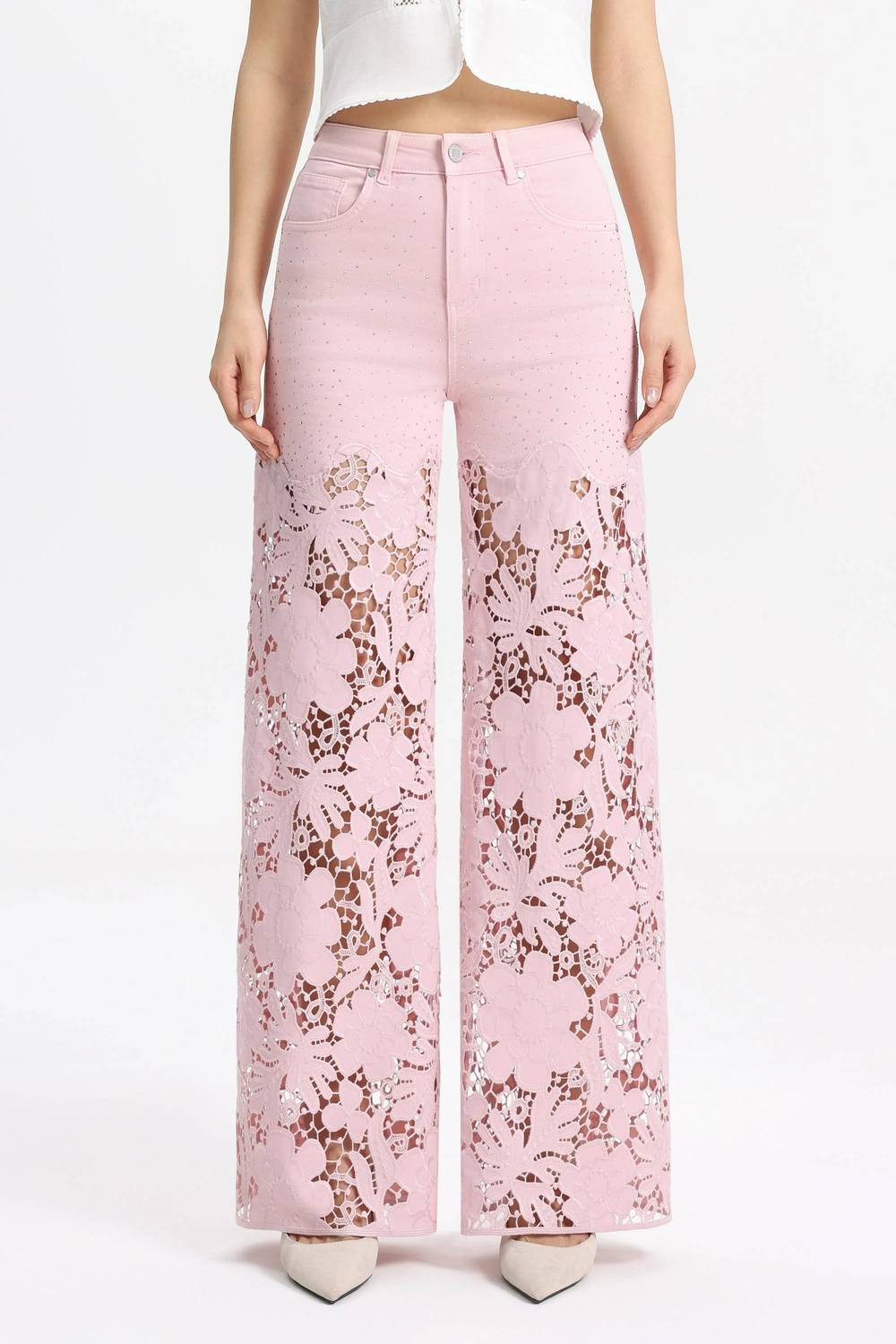 Bayeas - Flora High Rise Wide Leg Jeans