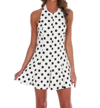 Baby Pink - Classic Contrast Polka Dot Mini Dress