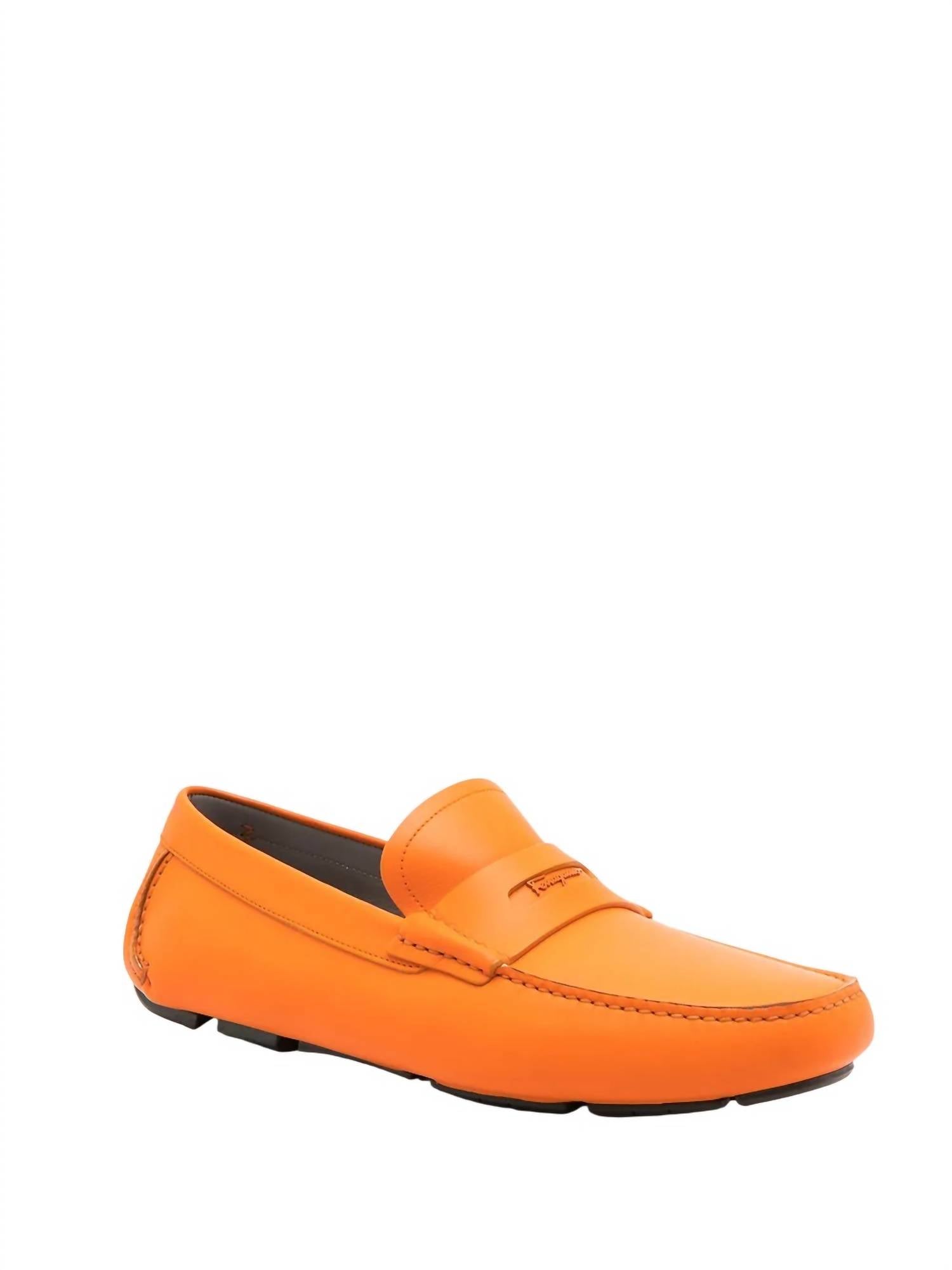 Salvatore Ferragamo - Men's Penny Slot Leather Driving Loafers