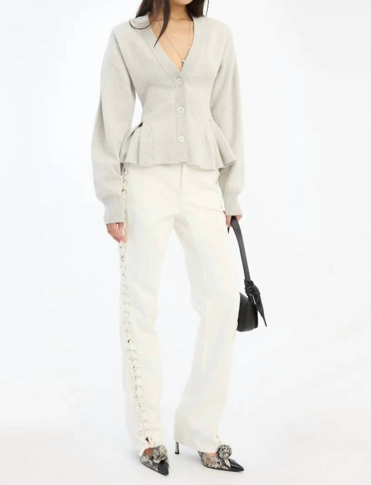 Rotate - Loose Fit Laced Jeans