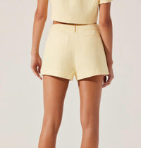 ASTR Eaton Shorts in yellow 1 - women's shorts - alternate view
