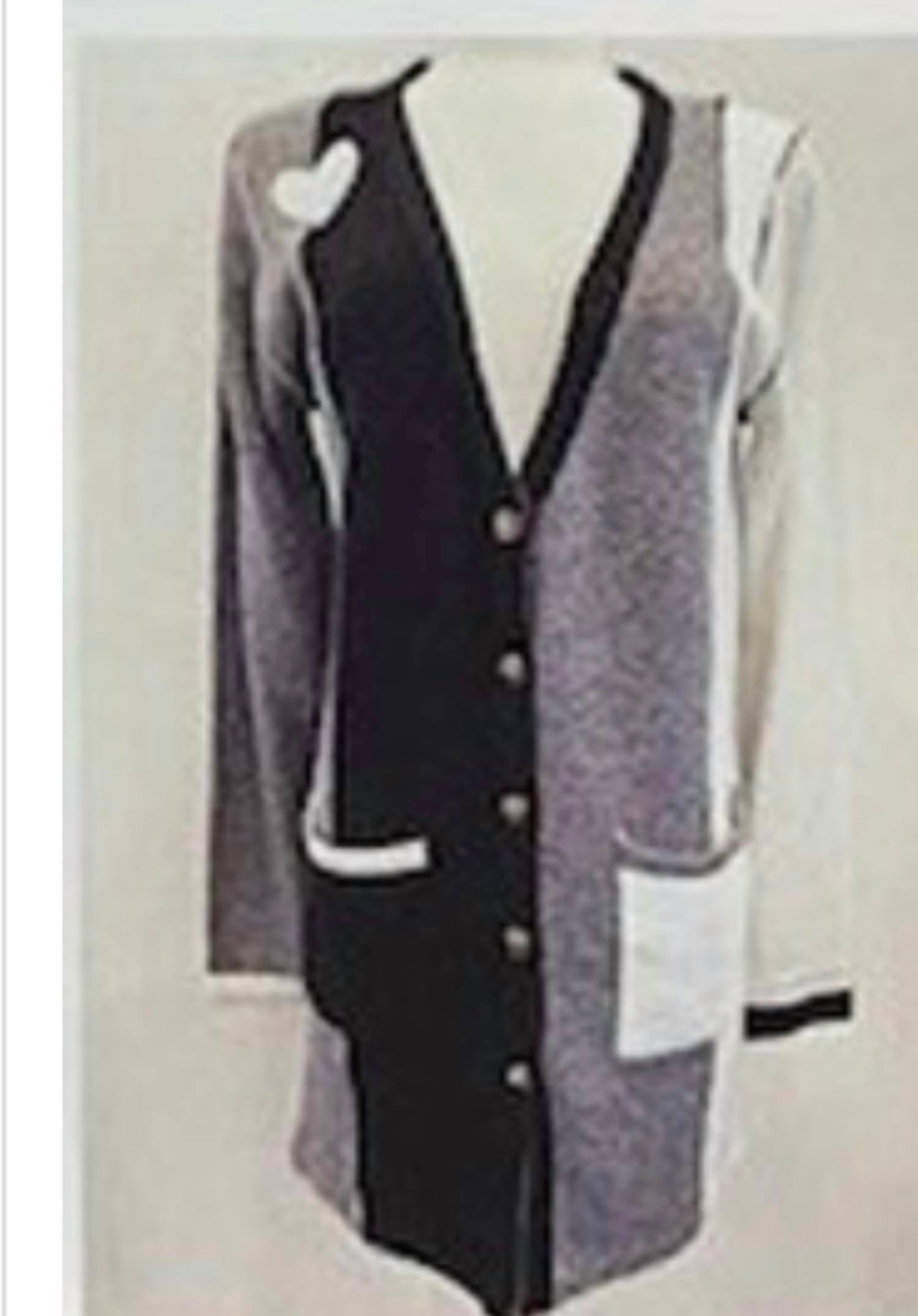 Just Madison - Women's Color block long cardigan