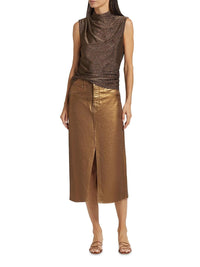Veronica Beard - VICTORIA METAL LONG MIDI SKIRT