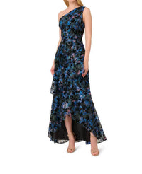 Adrianna Papell - Print flocked Organza Gown