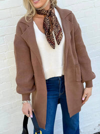 Timing - Lapel Collar Knit Cardigan