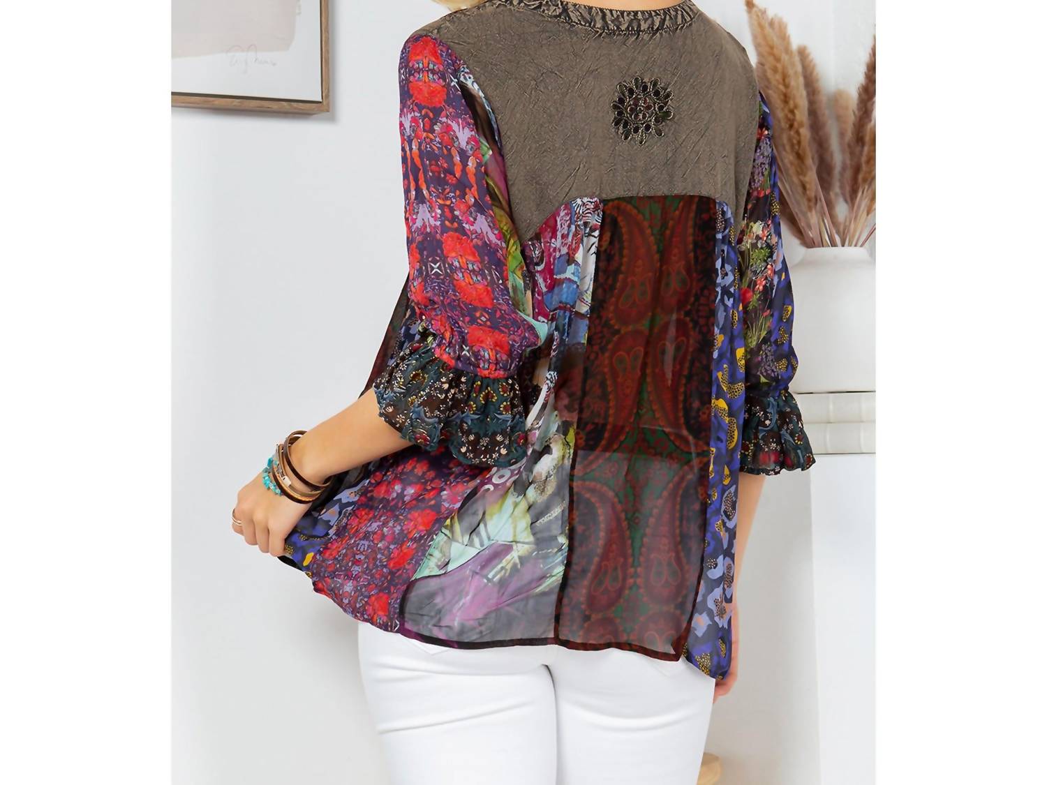 Young Threads - Floral Gypsy Top