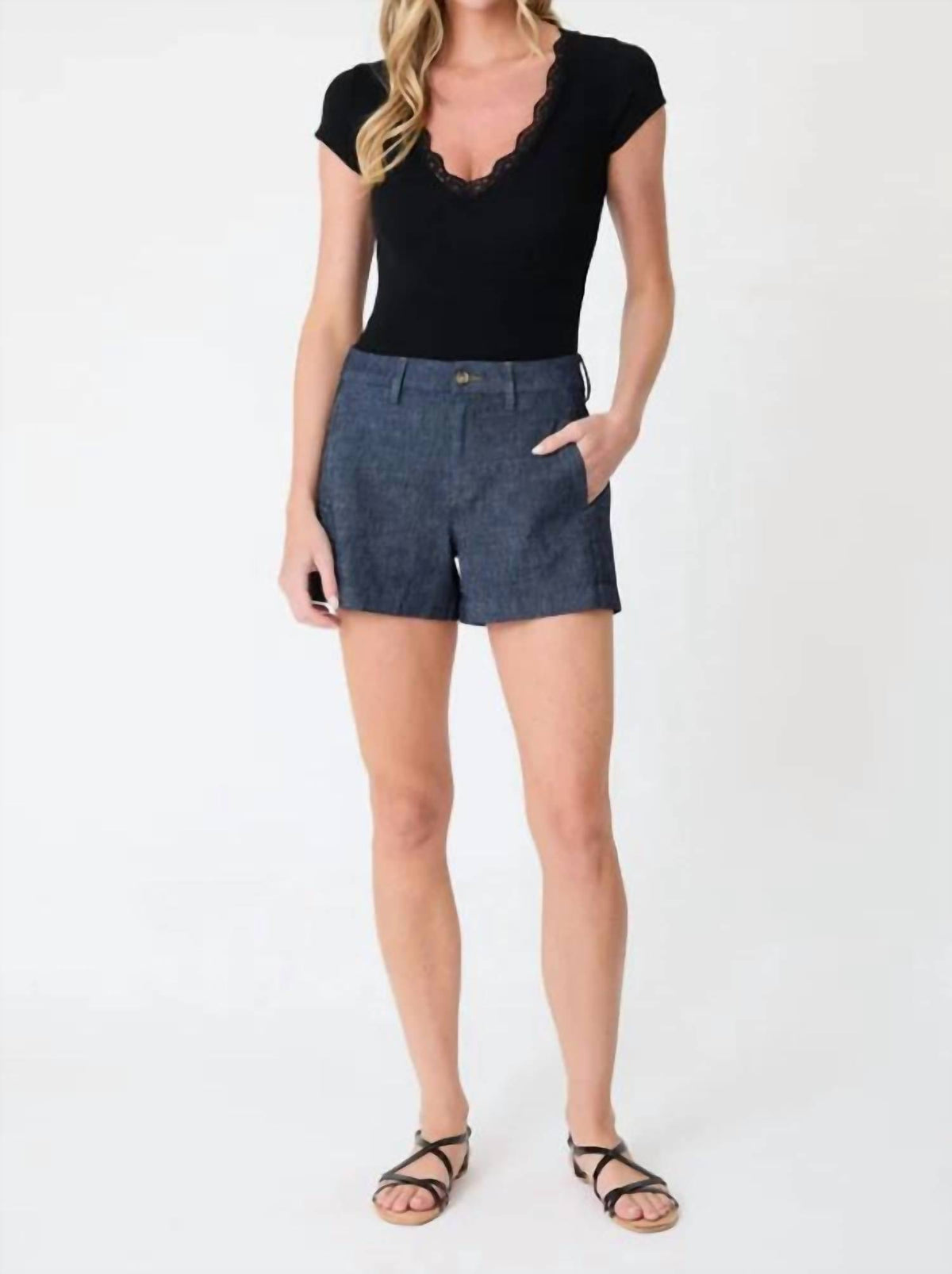 Level99 - Evie Side Welt Short