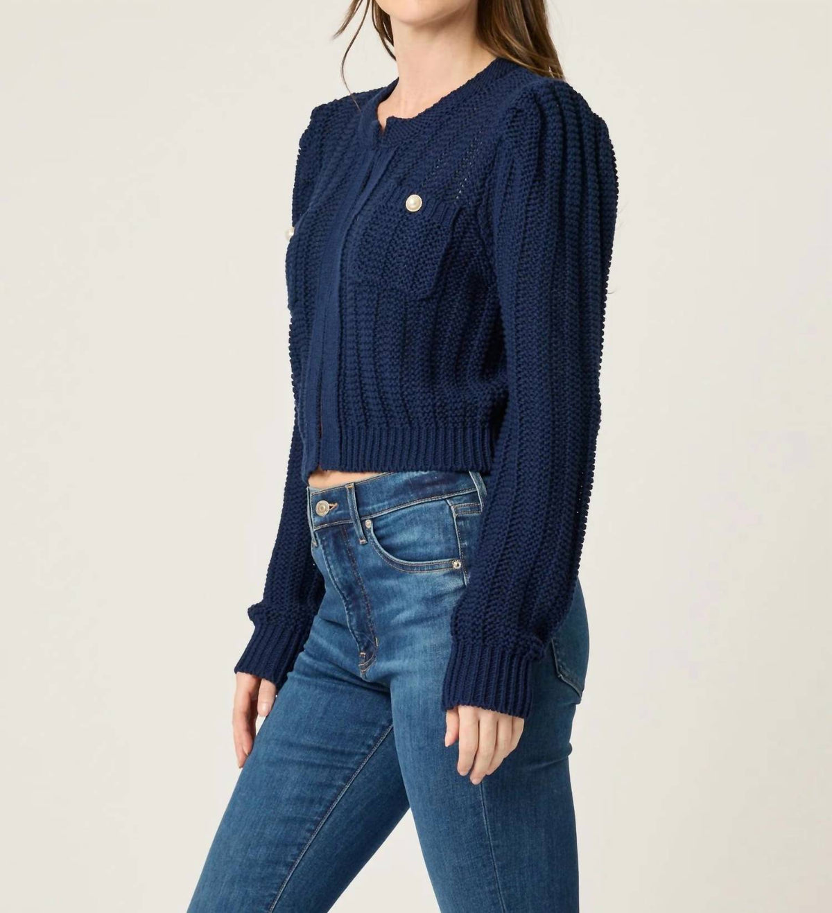 Btb Los Angeles - Jade Crewneck Cardigan