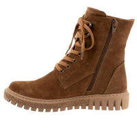 bueno Women's Scarlett Boot in tobacco suede - women's shoe - detail view