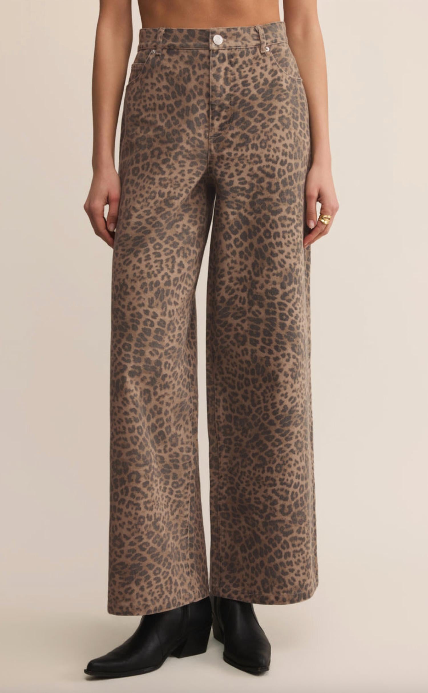 Z Supply - Marli Denim Leopard Pant