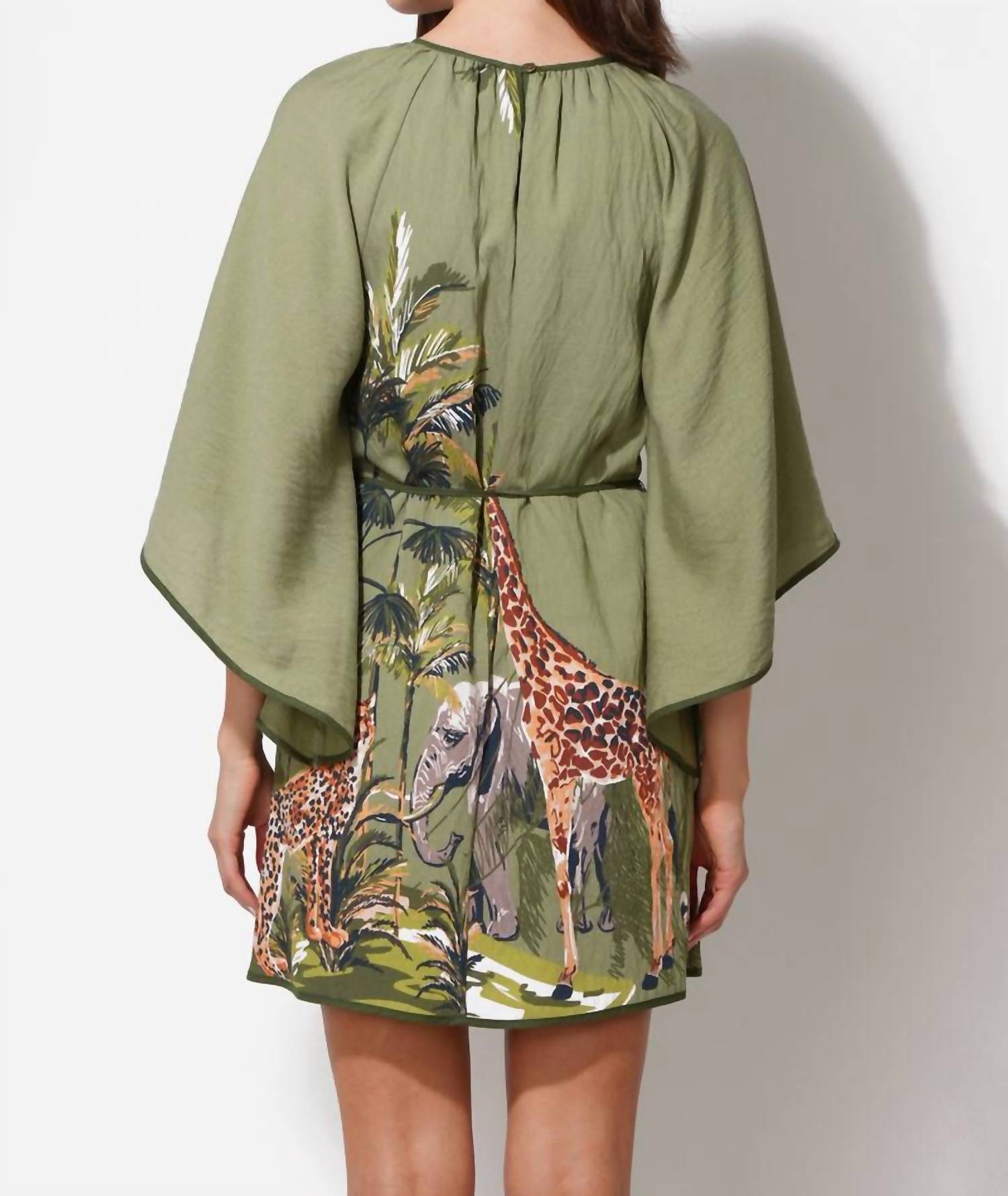 Adelyn Rae - Irene Round Neck Printed Mini Dress