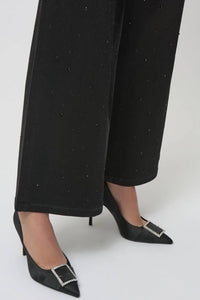 Joseph Ribkoff - Classic Wide Leg Jeans with Rhinestones