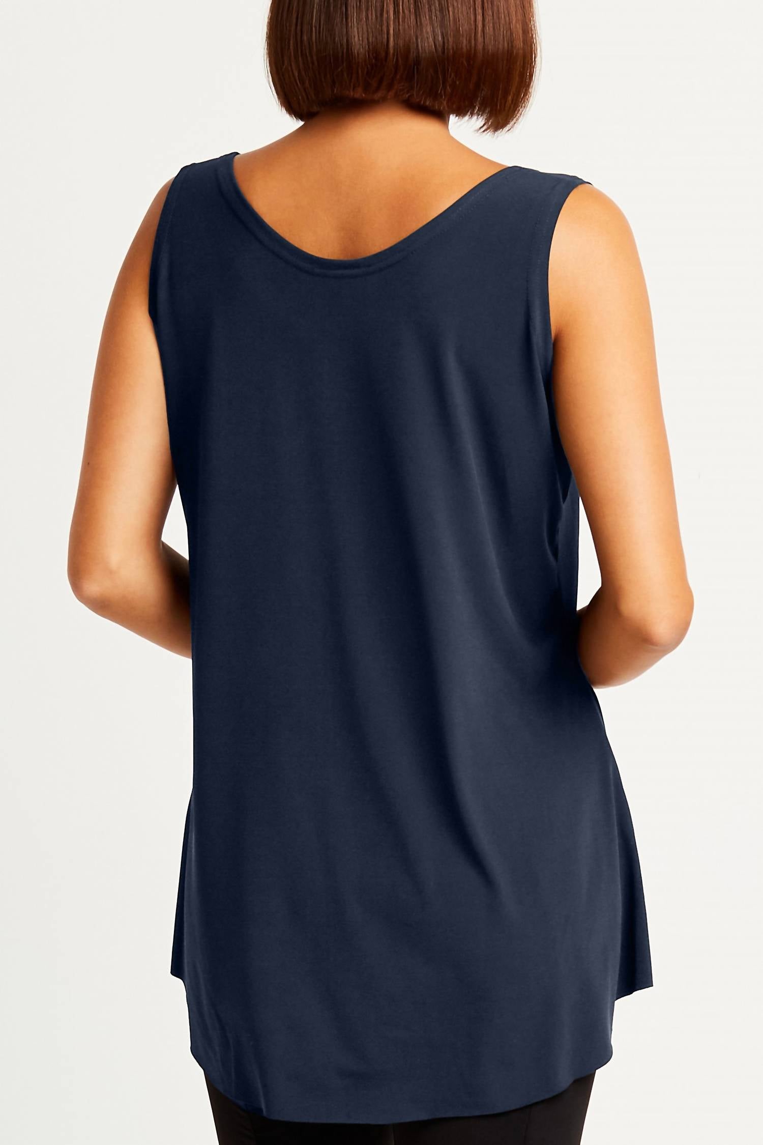 Planet By Lauren G. - Matte Jersey Shirtail Tank