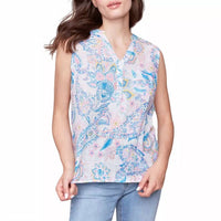 CHARLIE B Hi-lo Shirt in paisley - women's shirt