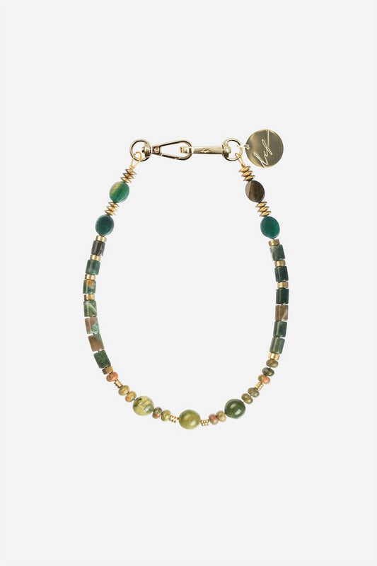 Lacoquefrancaise - Women's Jade Short Chain Necklace