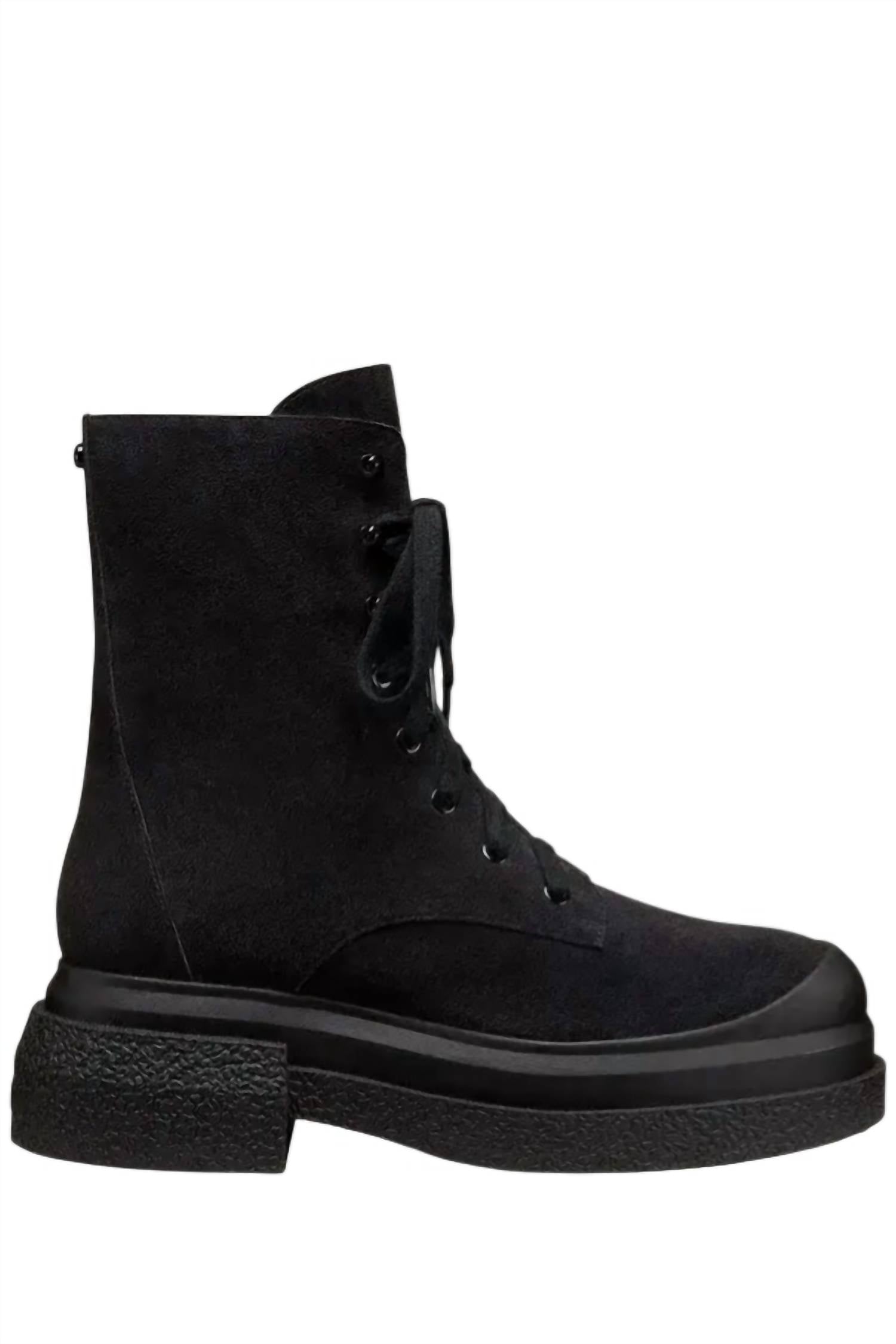 STUART WEITZMAN Women's Charli Lace-up Sportlift Bootie in black - women's shoe