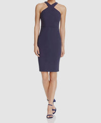 Likely - Caroline Criss Cross Halter Sheath Dress