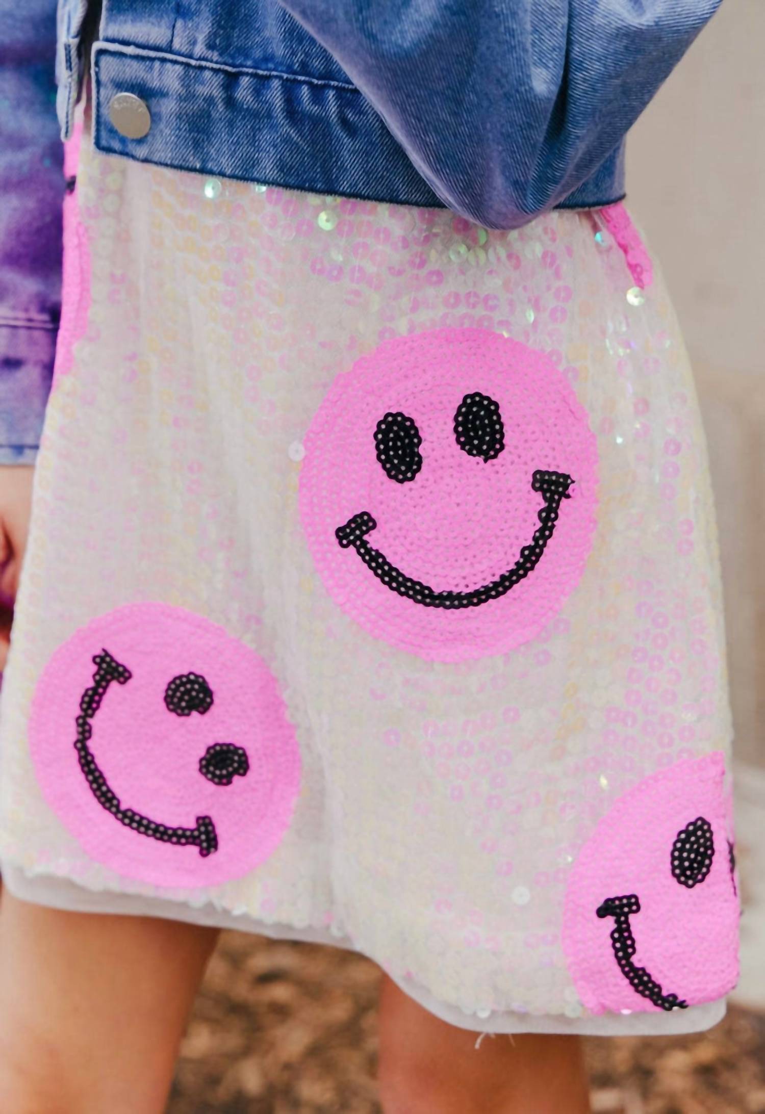 Lola + The Boys - Kid's Pinkie Happy Emoji Dress