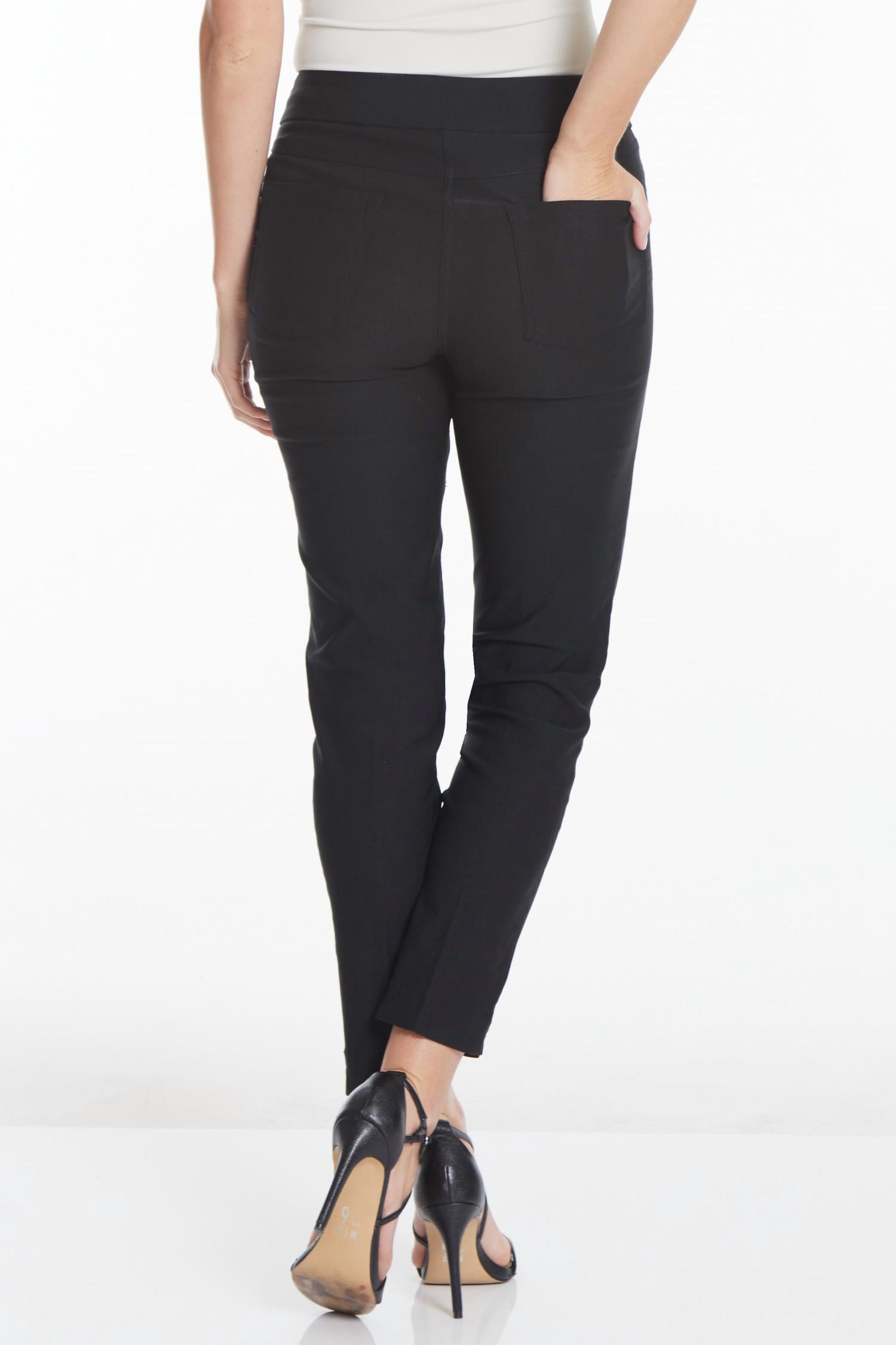 Slimsation By Multiples - Pull On Twill Ankle Pants