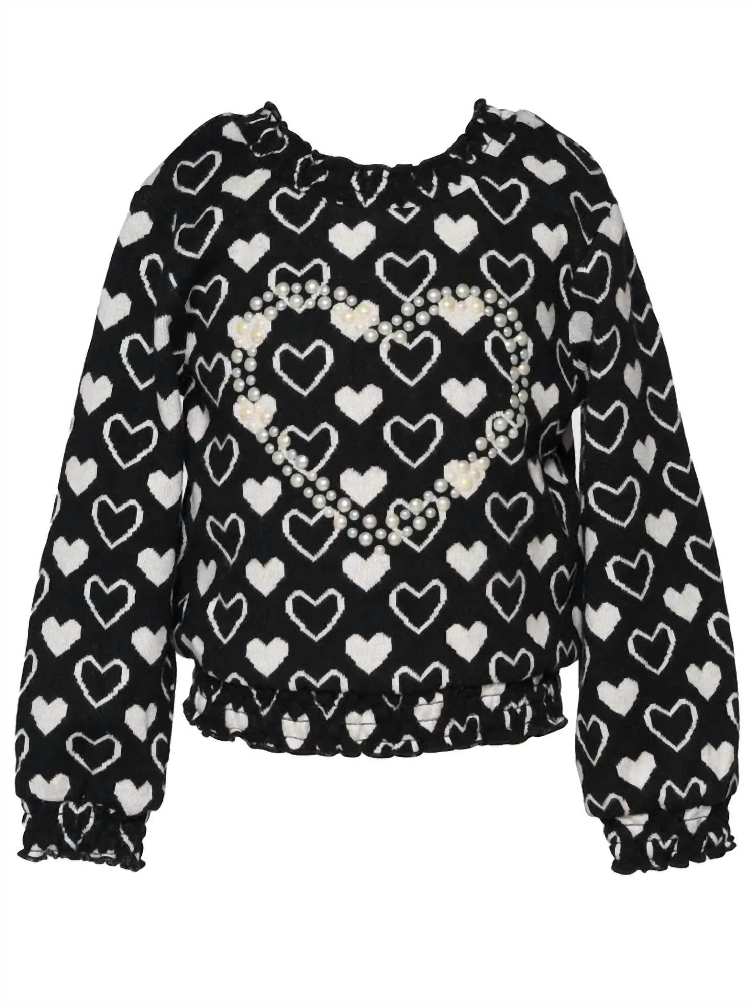 Hannah Banana - Girls Heart Print Top