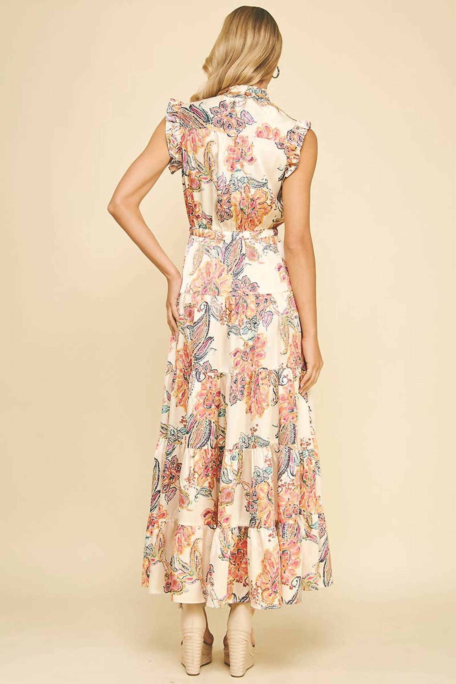 Pinch - Floral Print Tiered Maxi Dress
