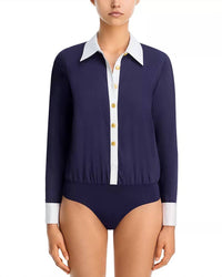 L'Agence - Leslie French Cuff Bodysuit