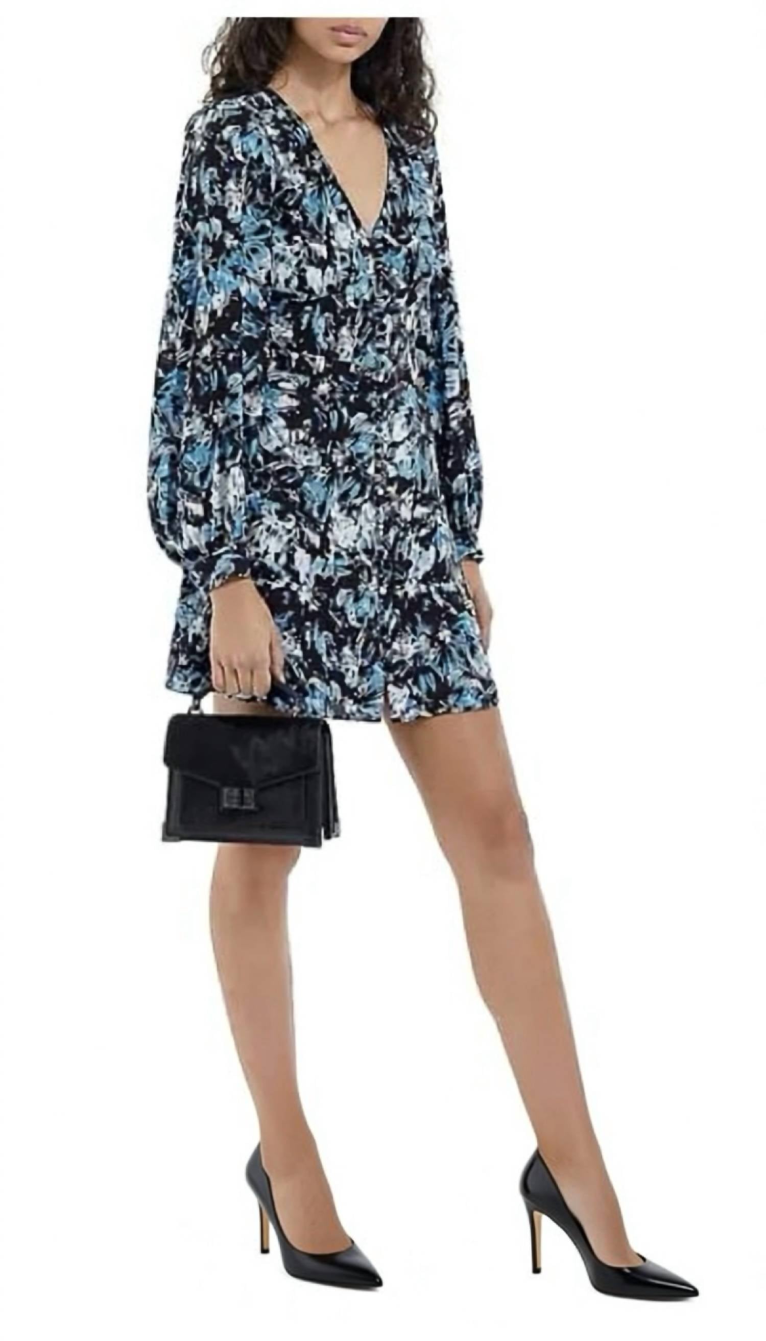 THE KOOPLES Silk Firework Dress in blue21 - women's dress