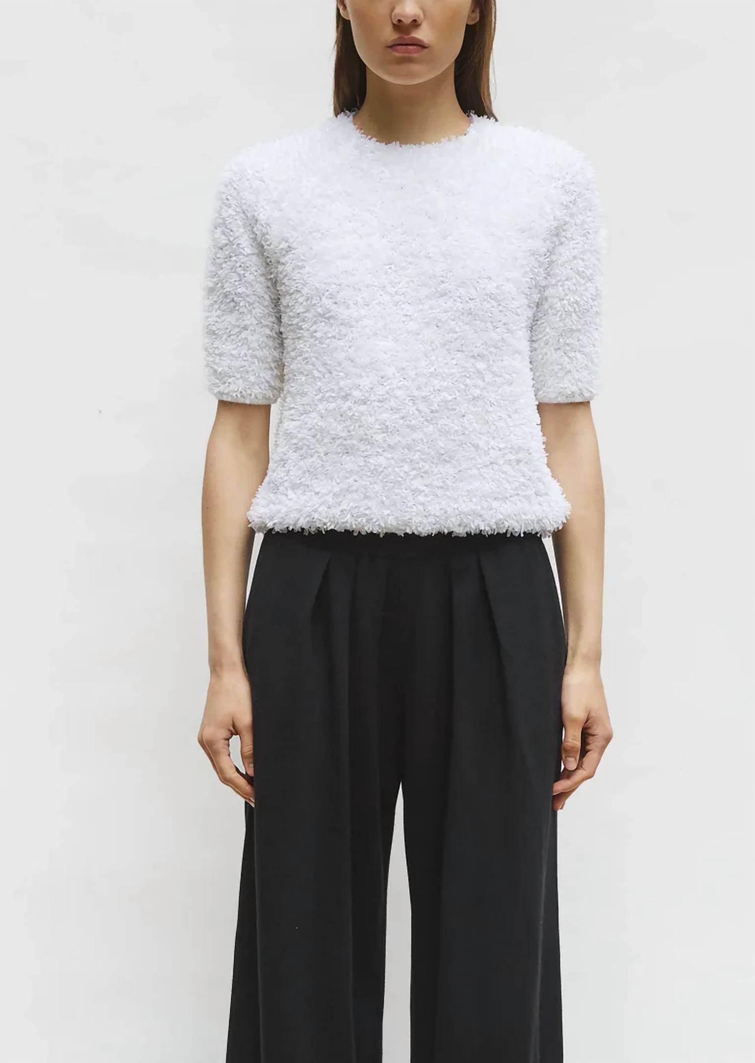 Molli - Desperado dotted swiss top with elbow length sleeves
