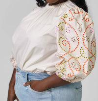 Emily Lovelock - Lilly 3/4 Sleeve Pullover Blouse - Plus