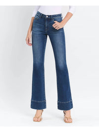 JUST BLACK DENIM High Rise Trouser Bootcut Jeans in blue - women's jeans