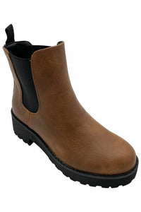 DIRTY LAUNDRY Women's Maps Smooth Chelsea Boot in cognac - women's shoe