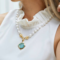 Susan Shaw - Venetian Glass Bee Pearl Necklace