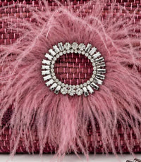Elektra'S Workshop - Women's Ostrich Feather Shoulder Bag