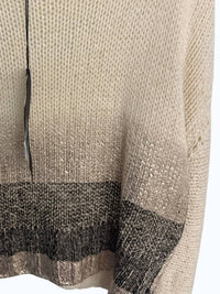 Pier Antonio Gaspari Women's Paricollo Sweater in ecru - women's sweater - detail view