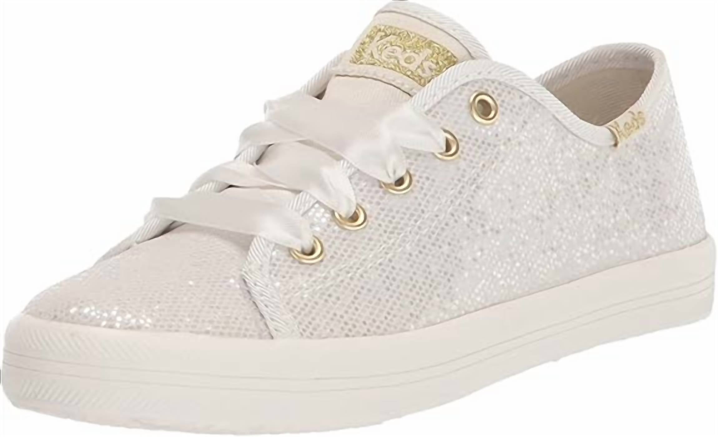 Keds Women's Kickstart Sparkle Sneakers in white sparkle - kids' sneaker