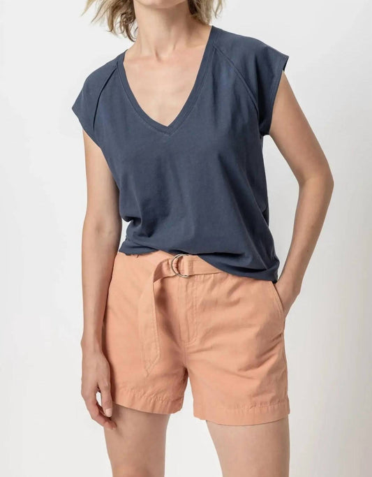 Lilla P - Short Sleeve V-Neck Raglan