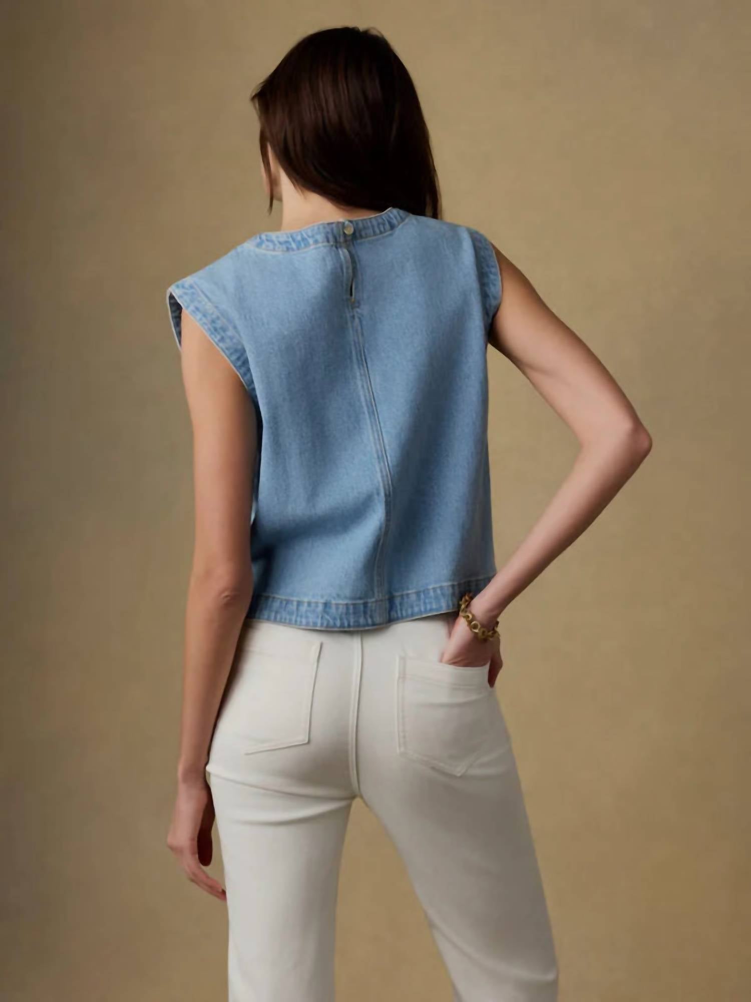 Faherty - Solstice Denim Shell Top
